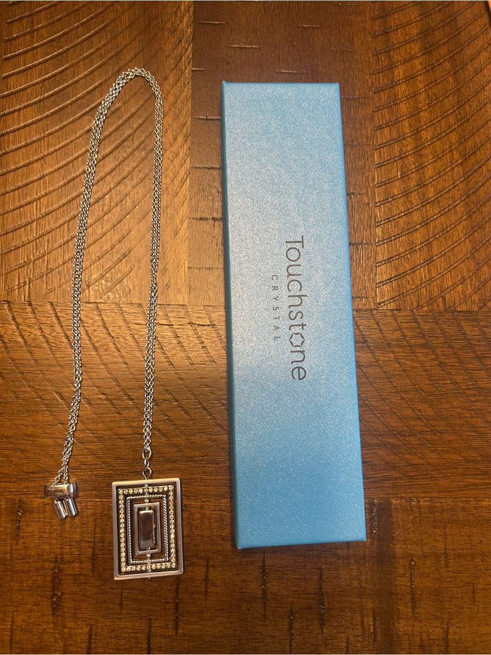 Touchstone Crystal Silver Necklace Elegant Design